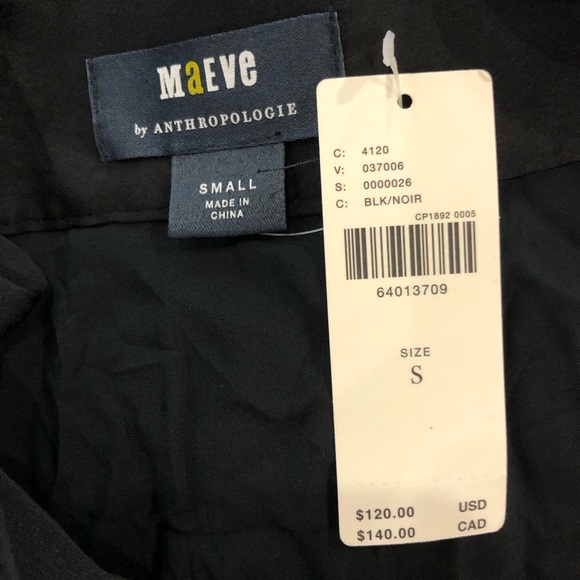 Maeve Anthropologie maxi skirt wrap style  black ruffle detail New With Tag S - Picture 7 of 11